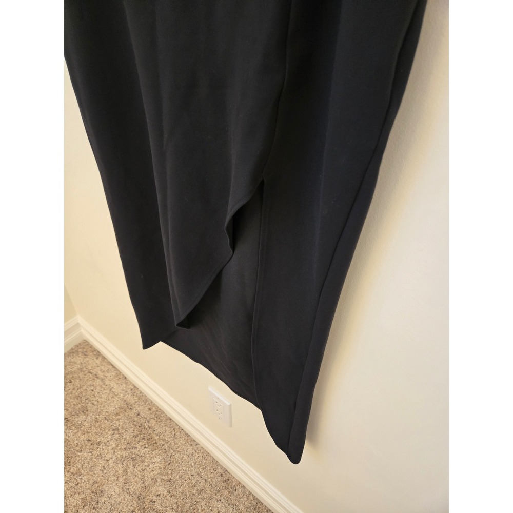 Abercrombie & Fitch Black Wide Slit Pencil Midi Skirt Large - Picture 3 of 10